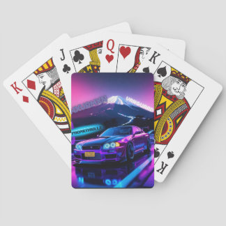 Cartas de póquer clásicas Neon Drift Nights - Skyl Pokerkaarten
