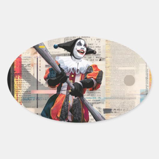Cartas de póquer clásicas ovale sticker (Voorkant)