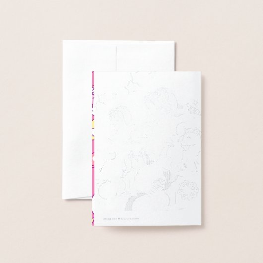 Carte amusements anniversaire licorne folie kaarten (Met envelop)