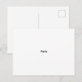 Carte d’invitation de mariage élégante et personna briefkaart (Voorkant / Achterkant)