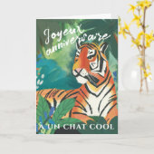 Carte d'anniversaire avec tigre kaart (Gele Bloem)