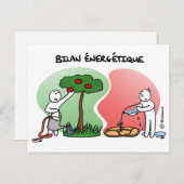 Carte de Coaching "Faites votre Bilan Énergétique" Briefkaart (Voorkant / Achterkant)