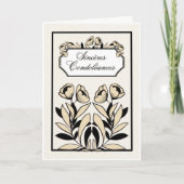 Carte de Condoléances Élégante – Deepest Sympathy  Kaart (Voorkant)