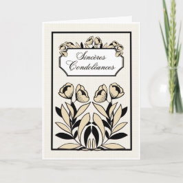 Carte de Condoléances Élégante – Deepest Sympathy  Kaart