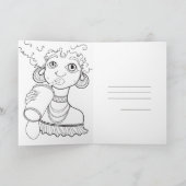 Carte de Fête - Jeune femme exotique Kaart (Binnen)