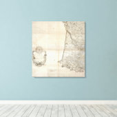 Carte de la France SO Canvas Afdruk (Insitu (Houten vloer))