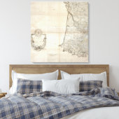 Carte de la France SO Canvas Afdruk (Insitu (Slaapkamer))