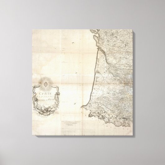 Carte de la France SO Canvas Afdruk (Voorkant)