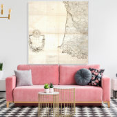 Carte de la France SO Canvas Afdruk (Insitu (Woonkamer))