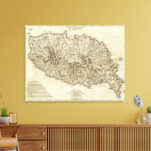 Carte de l'Isle de la Grenade Canvas Afdruk (Insitu (Woonkamer))