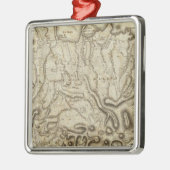 Carte de l'Isle de la Grenade Metalen Ornament (Links)