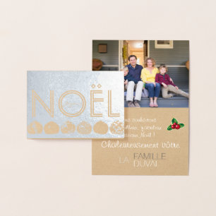 Carte de Noël contemporaine personnable Folie Kaarten