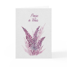 Carte de réconfort lilas – Pense à vous