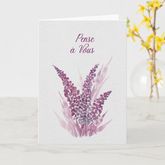 Carte de réconfort lilas – Pense à vous Kaart (Gele Bloem)