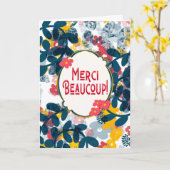 Carte de remerciement florale – Merci Beaucoup Kaart (Gele Bloem)