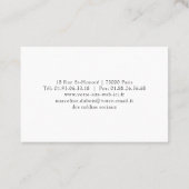 Carte de visite | Eenvoudig | élégante Visitekaartje (Achterkant)