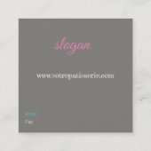 Carte de visite pour des Pâtisseries Vierkante Visitekaartje (Achterkant)