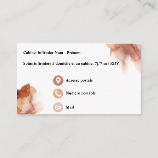 Carte de visite visitekaartje (Achterkant)