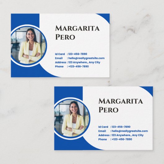 Carte de visite visitekaartje (Voorkant / Achterkant)