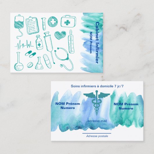 Carte de visite visitekaartje (Voorkant / Achterkant)