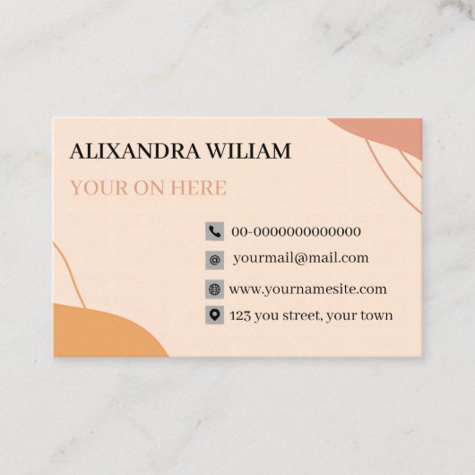 Carte de visite visitekaartje (Voorkant)