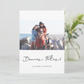 Carte de voeu foto Bonnes fêtes à personnaliser Feestdagenkaart (Staand voorkant)