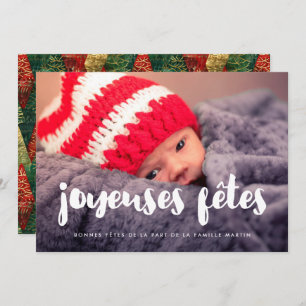 Carte de voeu foto Joyeuses Fêtes Feestdagenkaart