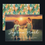 Carte de voeu foto Joyeux Noël op maat Feestdagenkaart<br><div class="desc">Eenvoudig et élégant pour cette série de cartes de voeu en français personnalisables avec votre photo.</div>