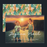 Carte de voeu foto Joyeux Noël op maat Feestdagenkaart<br><div class="desc">Eenvoudig et élégant pour cette série de cartes de voeu en français personnalisables avec votre photo.</div>