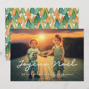 Carte de voeu foto Joyeux Noël op maat Feestdagenkaart