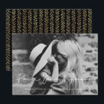 Carte de voeu foto Paix Joie & Amour Feestdagenkaart<br><div class="desc">Un-stijl simpel et élégant pour cette carte de voeu en français,  personaliseerbaar avec votre foto.</div>