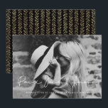 Carte de voeu foto Paix Joie & Amour Feestdagenkaart<br><div class="desc">Un-stijl simpel et élégant pour cette carte de voeu en français,  personaliseerbaar avec votre foto.</div>