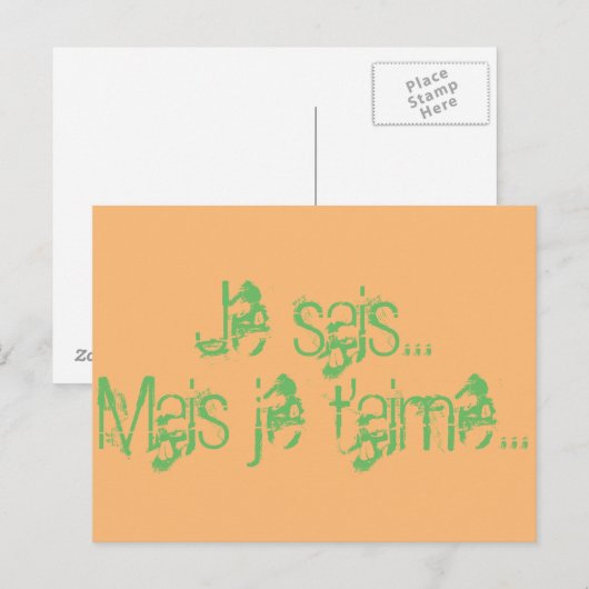 Carte de voeux briefkaart (Voorkant / Achterkant)