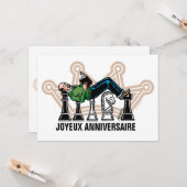 Carte de voeux d'anniversaire de papa grand maître kaart (Voorkant / Achterkant in situ)