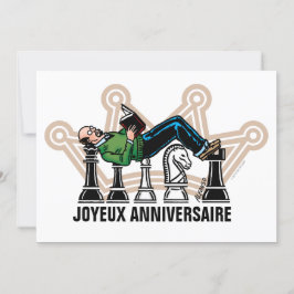 Carte de voeux d'anniversaire de papa grand maître kaart