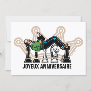Carte de voeux d'anniversaire de papa grand maître kaart