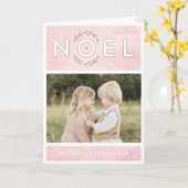 Carte de voeux de roos et d'or de Noël Kaart (Gele Bloem)