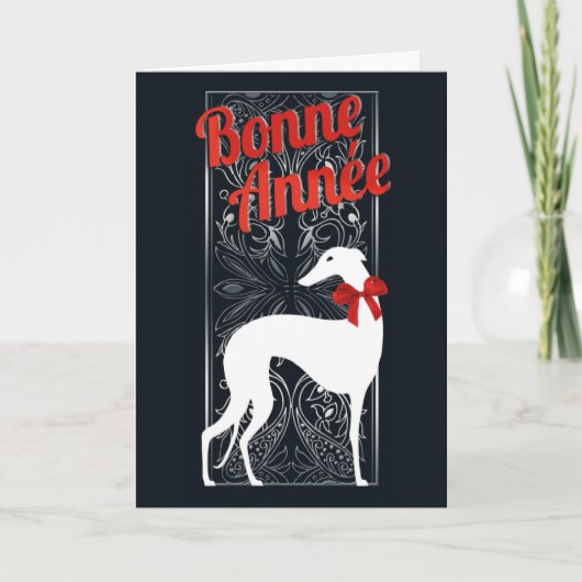 Carte de voeux Greyhounden fête Feestdagen Kaart (Voorkant)