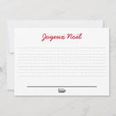 Carte de voeux pour Noël Feestdagenkaart (Achterkant)