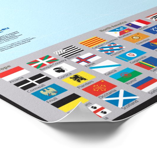 Carte des peuples du monde poster (Hoek)