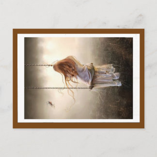 carte foto balans çoire bohême jeune fille rousse briefkaart