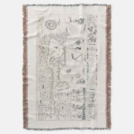 Carte Française Canada (Québec) par Chamclear 1612 Deken (Voorkant Verticaal)