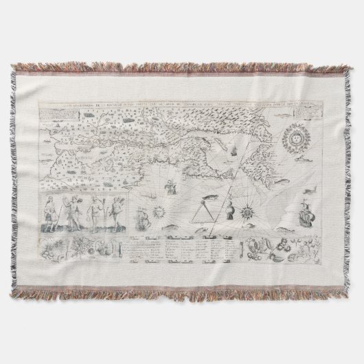 Carte Française Canada (Québec) par Chamclear 1612 Deken (Voorkant)