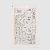 Carte Française Canada (Québec) par Chamclear 1612 Golfhanddoek (Voorkant)