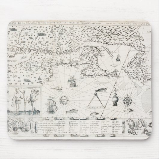 Carte Française Canada (Québec) par Chamclear 1612 Muismat (Voorkant)