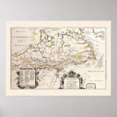 Carte Française Canada (Québec) par Chamclear 1677 Poster (Voorkant)