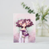 Carte geisha dahlia briefkaart (Staand voorkant)