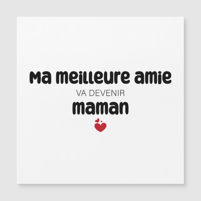 Carte "Ma meilleure amie va devenir maman" (Voorkant)