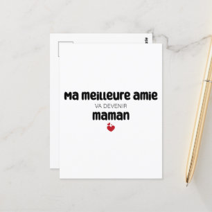 Carte "Ma meilleure amie va devenir maman" Briefkaart