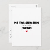 Carte "Ma meilleure amie va devenir maman" Briefkaart (Voorkant / Achterkant)